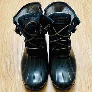 Sperry Top-Sider Saltwater Duck Boot, black